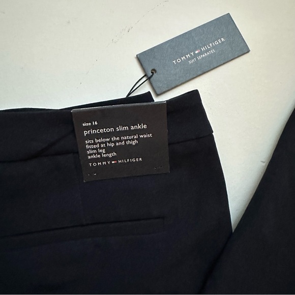 NWT Tommy Hilfiger Princeton Slim Ankle Navy Slacks - Picture 2 of 4